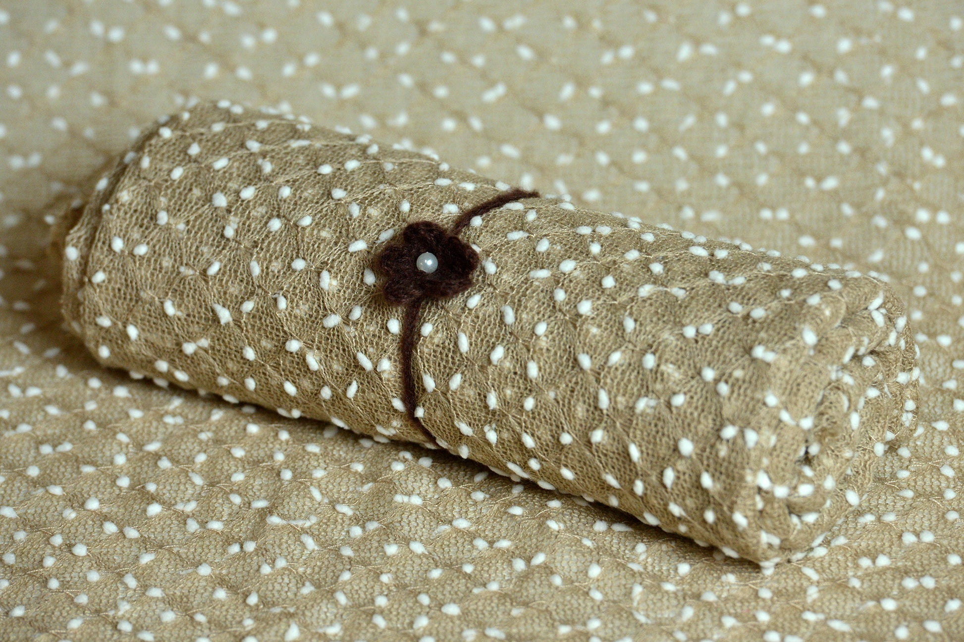 Bean Bag Fabric - Tasseled - Light Brown-Newborn Photography Props