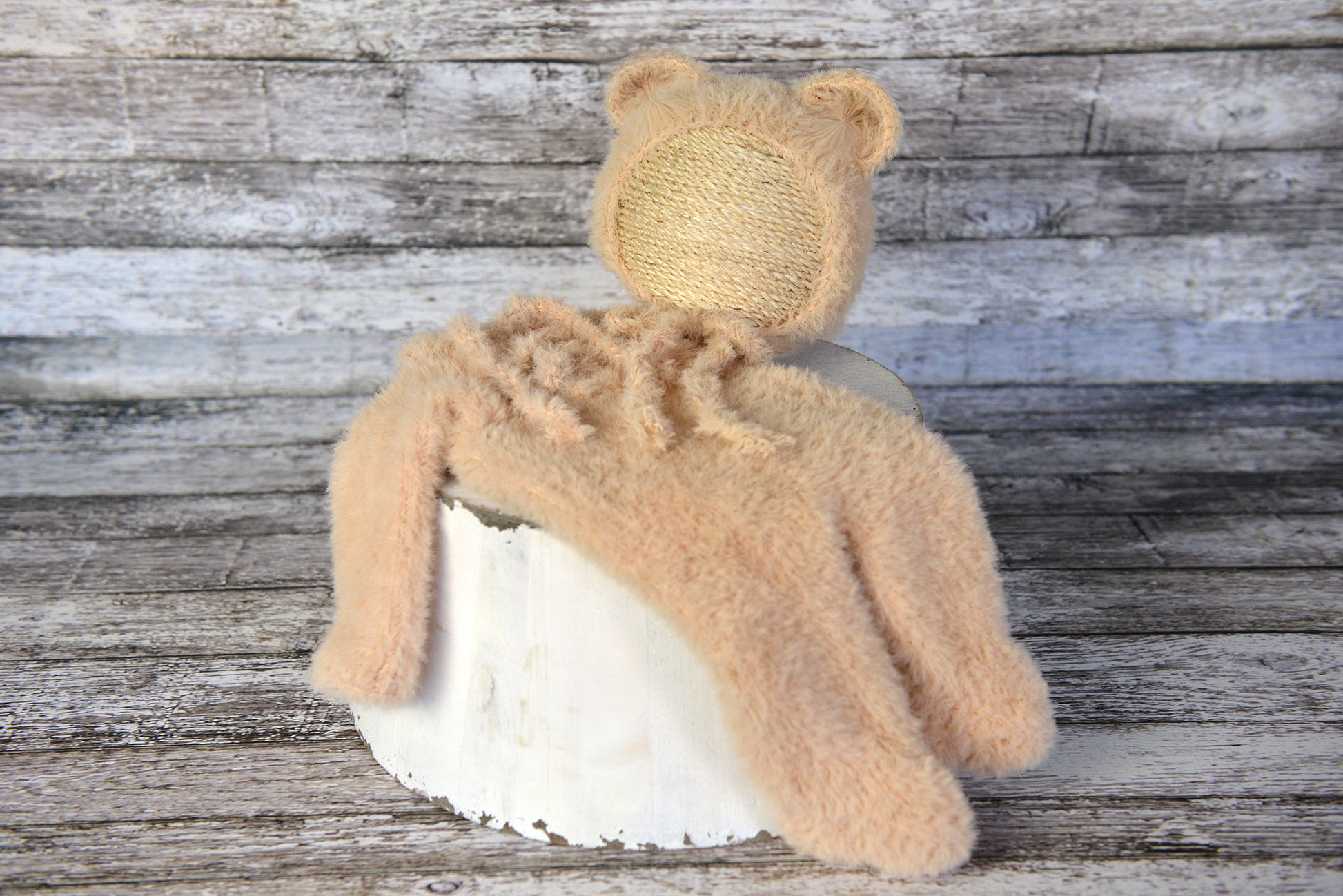 Bear Bonnet and Suit for newborn photography