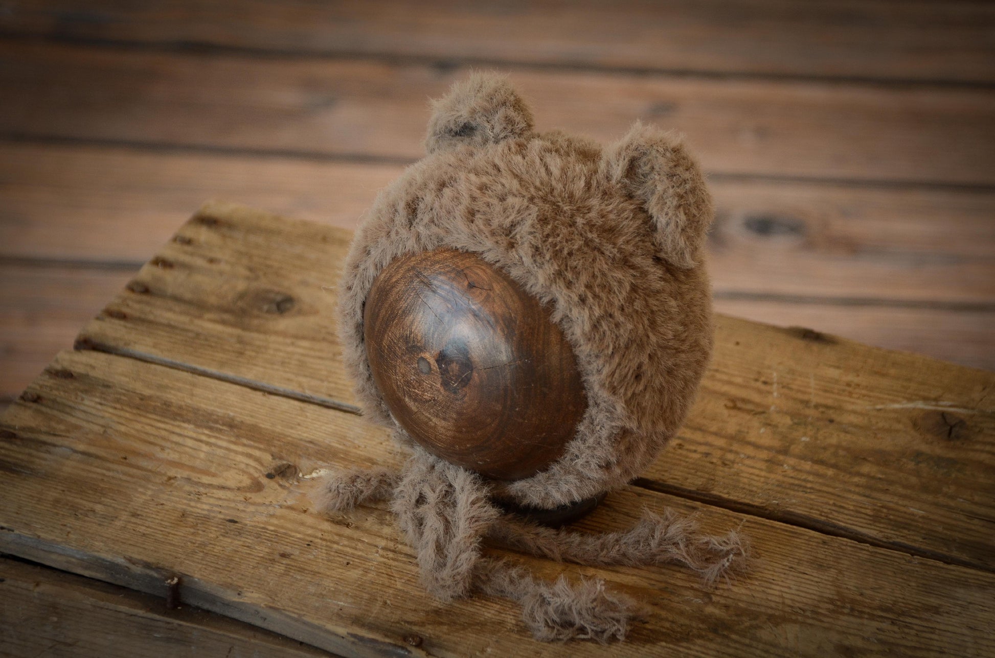 Bear Bonnet - Nut-Newborn Photography Props