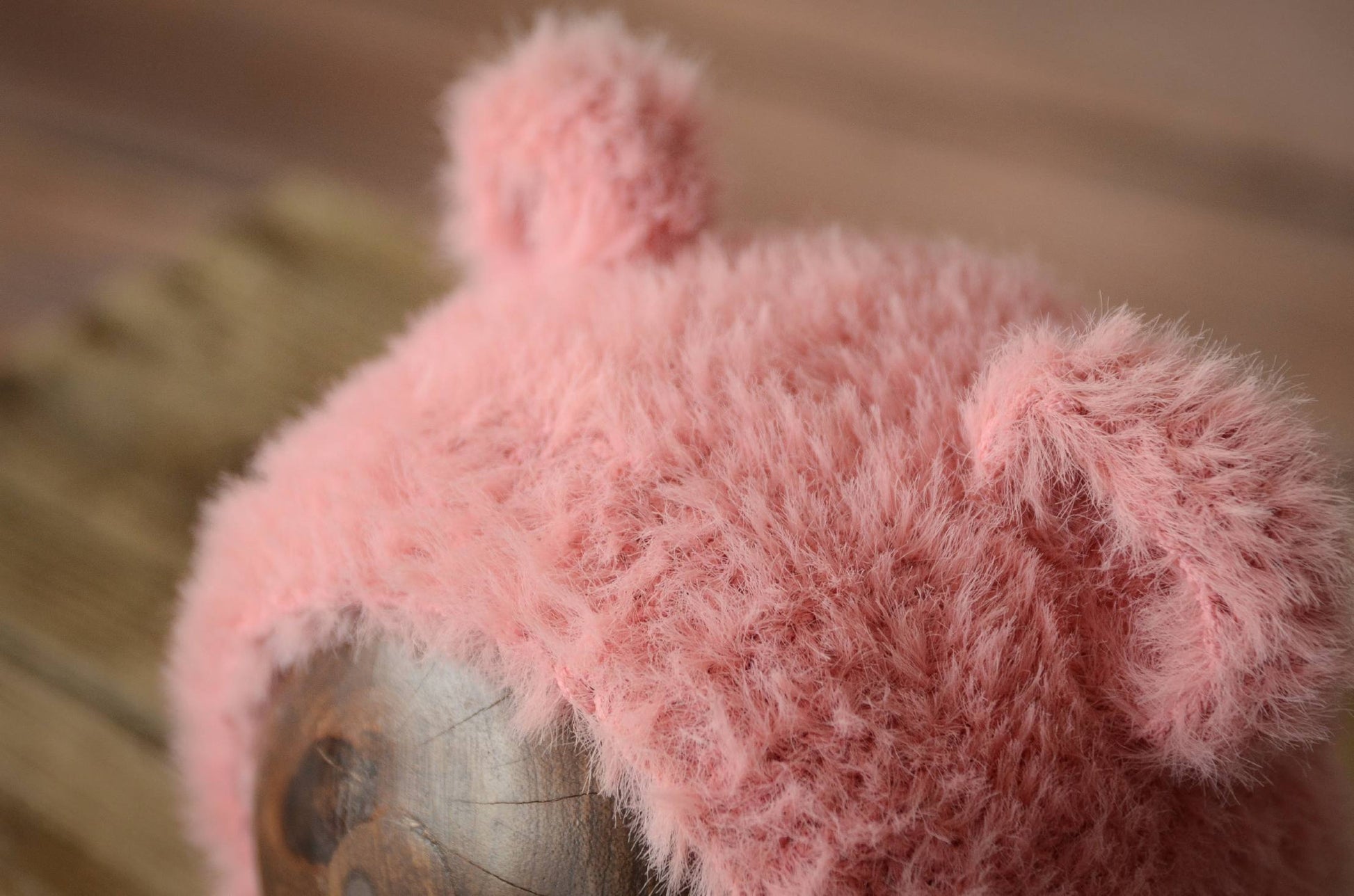 Bear Bonnet - Pink-Newborn Photography Props