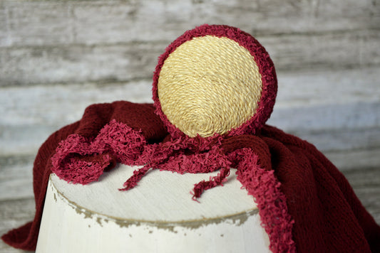 Fantasy Mohair Bonnet and Wrap for newborn photography