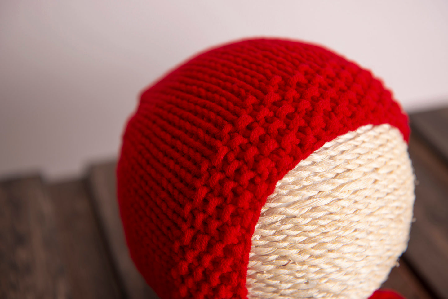 Crochet Bonnet - Red