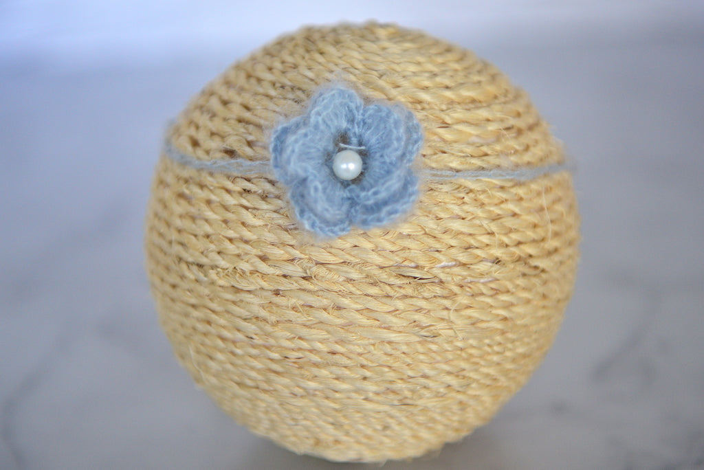 Mohair Flower Headband - Cloud