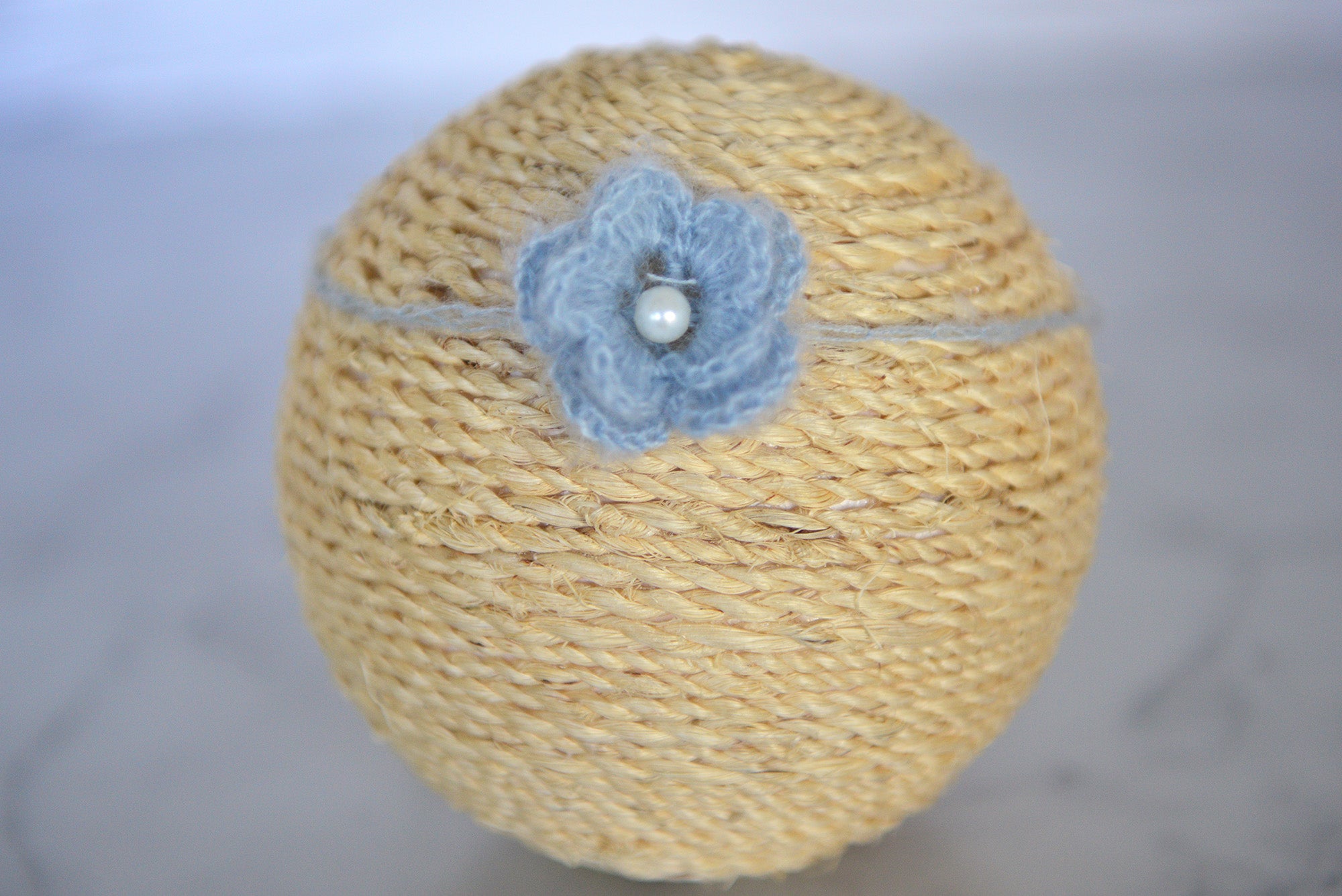 Mohair Flower Headband - Cloud