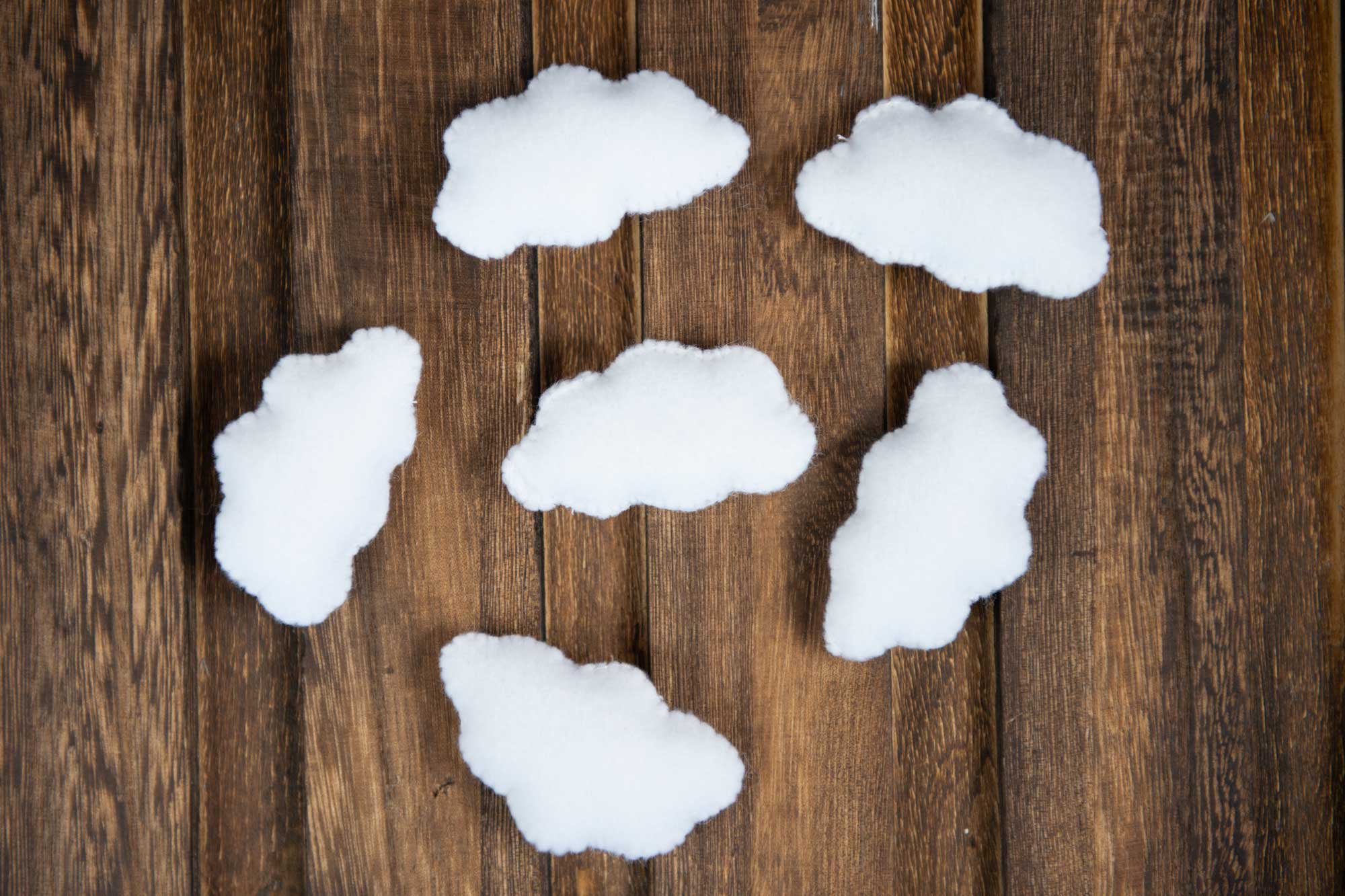 Felt Clouds - Pack of 6