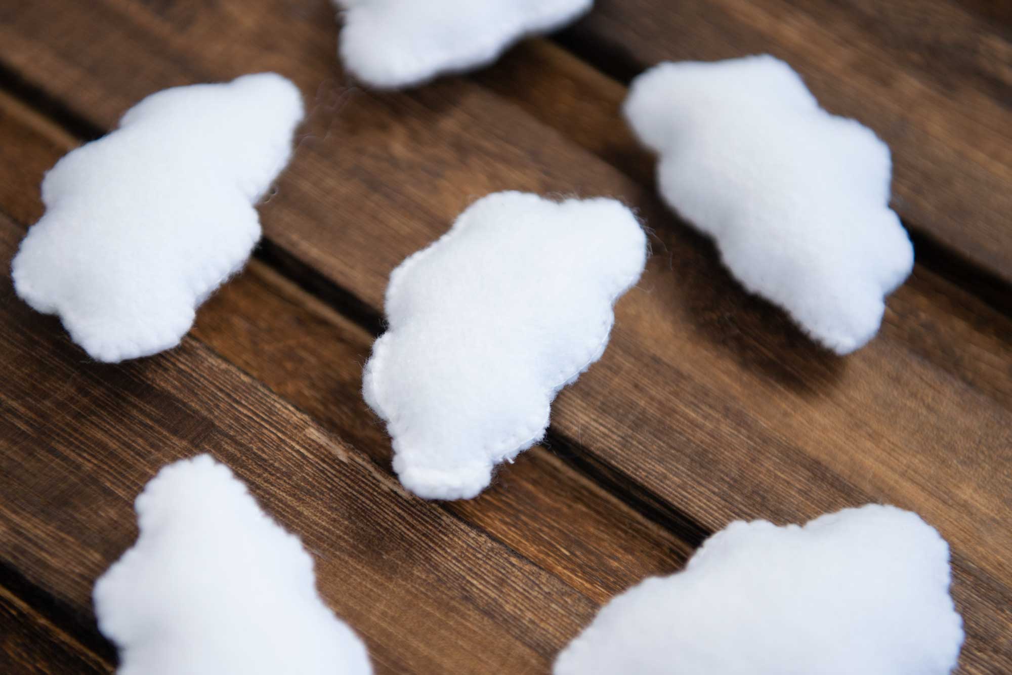 Felt Clouds - Pack of 6