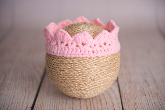 Crochet Crown - Light Pink