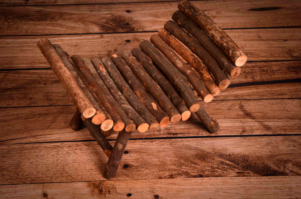 Curved Rustic Bench-Newborn Photography Props