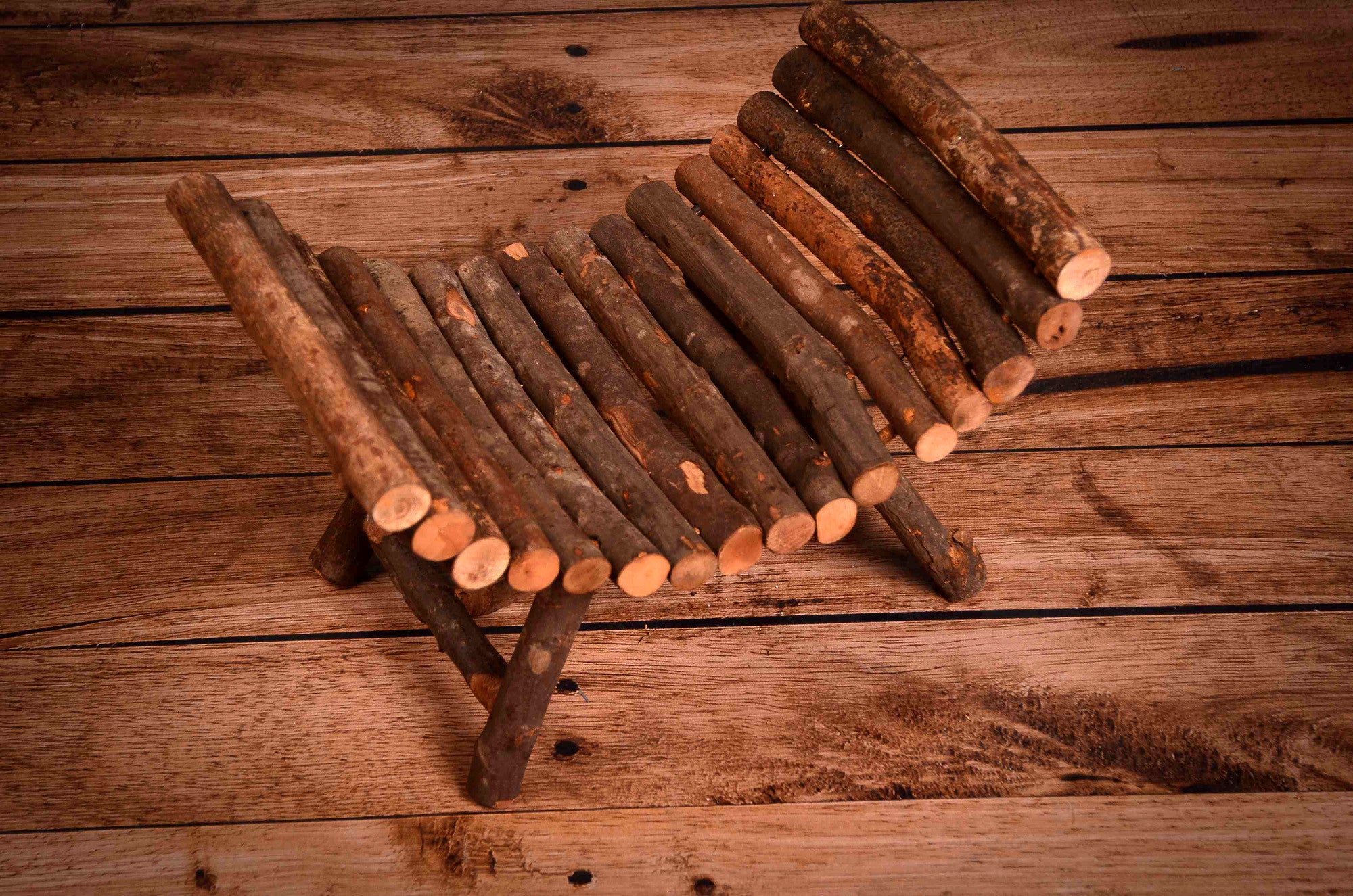 Curved Rustic Bench-Newborn Photography Props