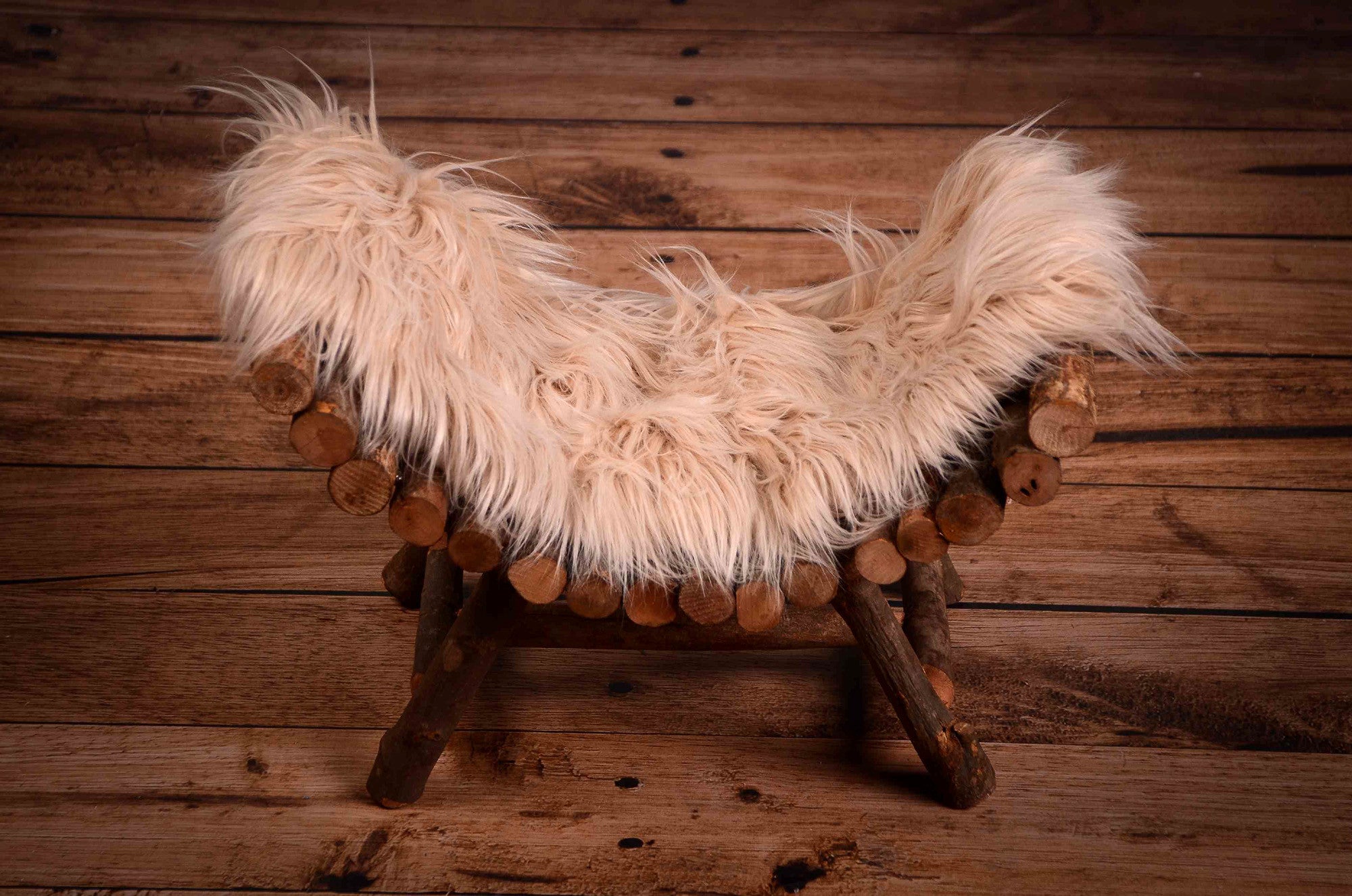 Curved Rustic Bench-Newborn Photography Props