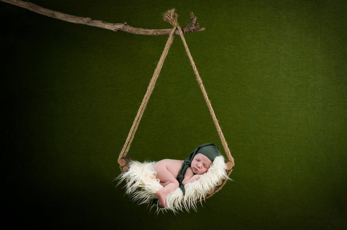 Rustic Swing for newborn photography prop