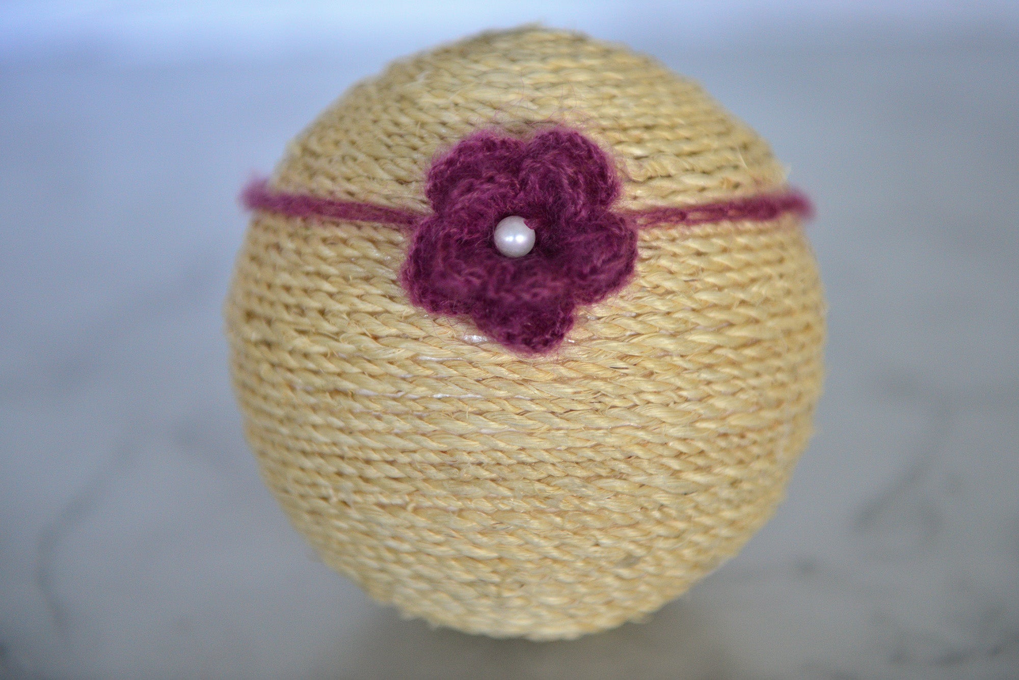 Mohair Flower Headband - Mauve