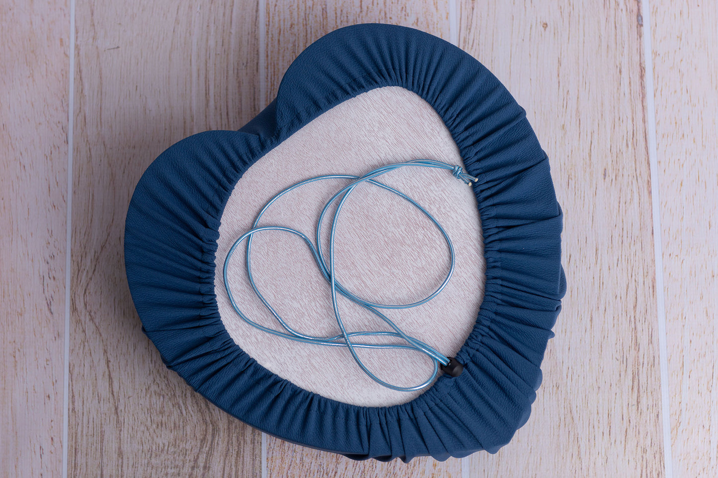 Toggle Tie Cover for Vintage Heart Bowl - Textured - Denim