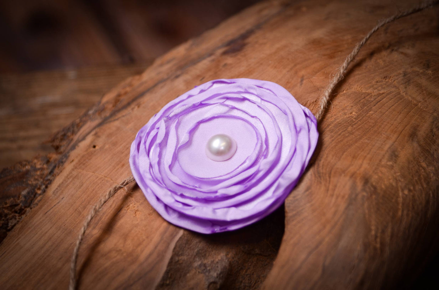 Satin Flower Headband - Lavender-Newborn Photography Props