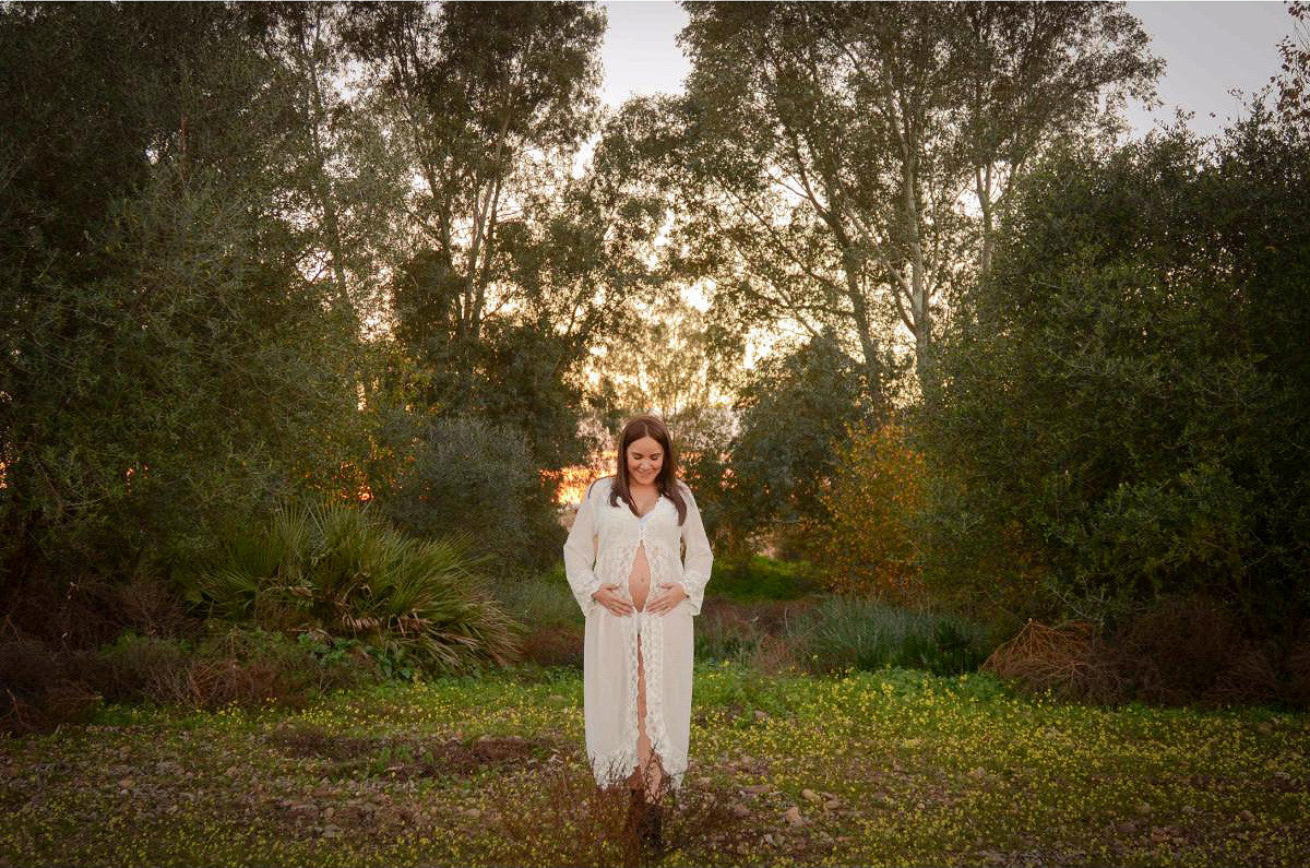 Chiffon and Lace Maternity Dress-Newborn Photography Props