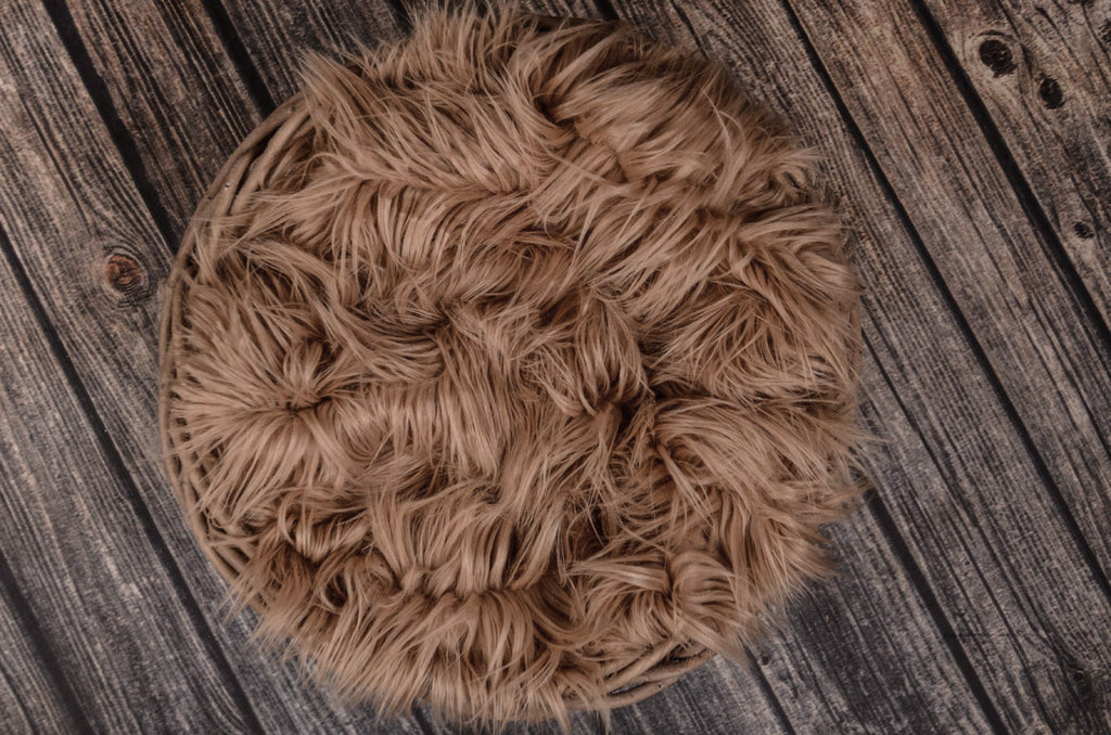 Faux Fur - Camel-Newborn Photography Props