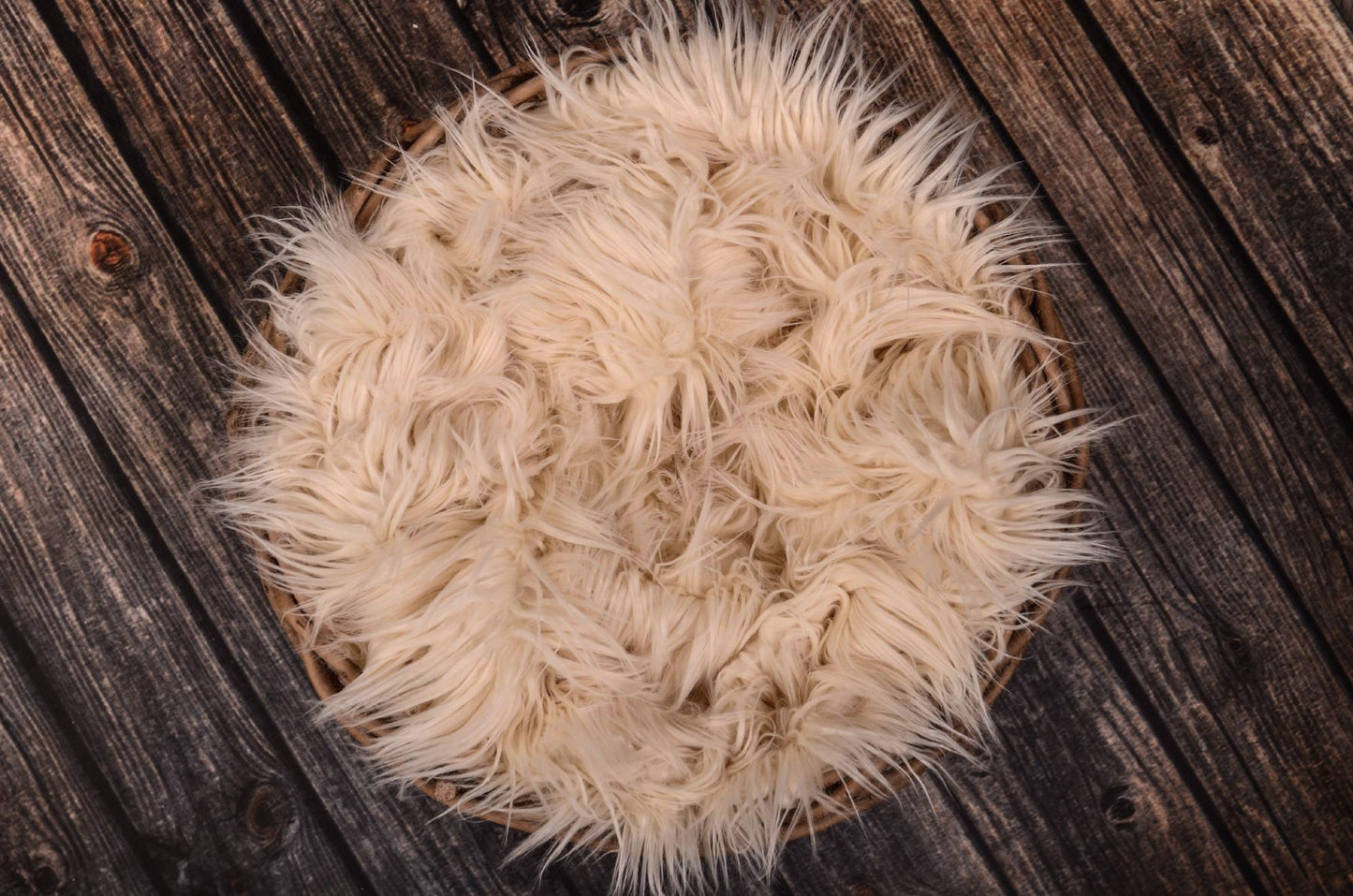 Faux Fur - Ivory-Newborn Photography Props