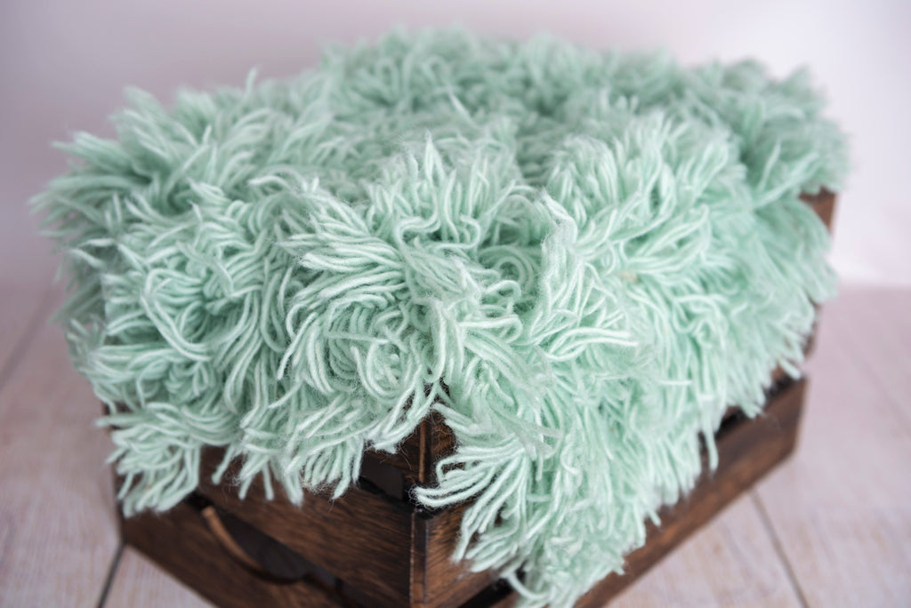 Flokati Rug - Mint - Medium