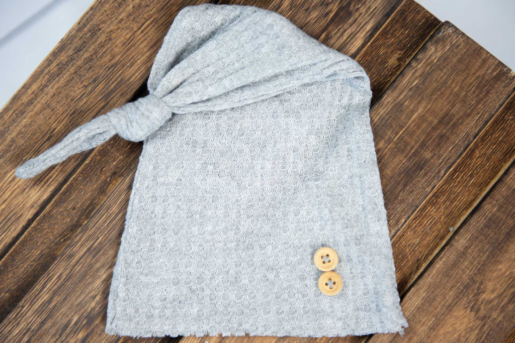 Footed Pajamas - Perforated - Heather Gray