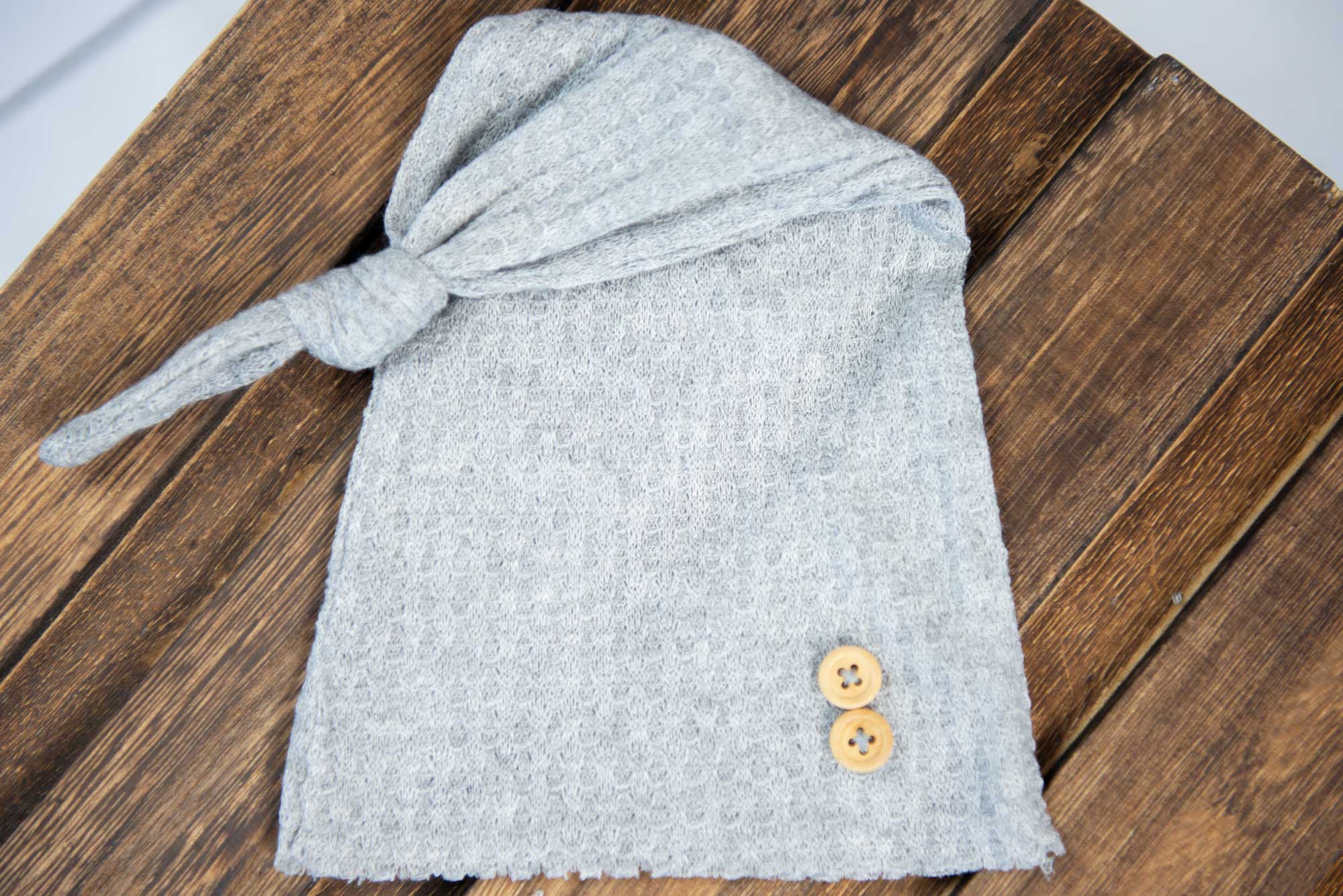 Footed Pajamas - Perforated - Heather Gray