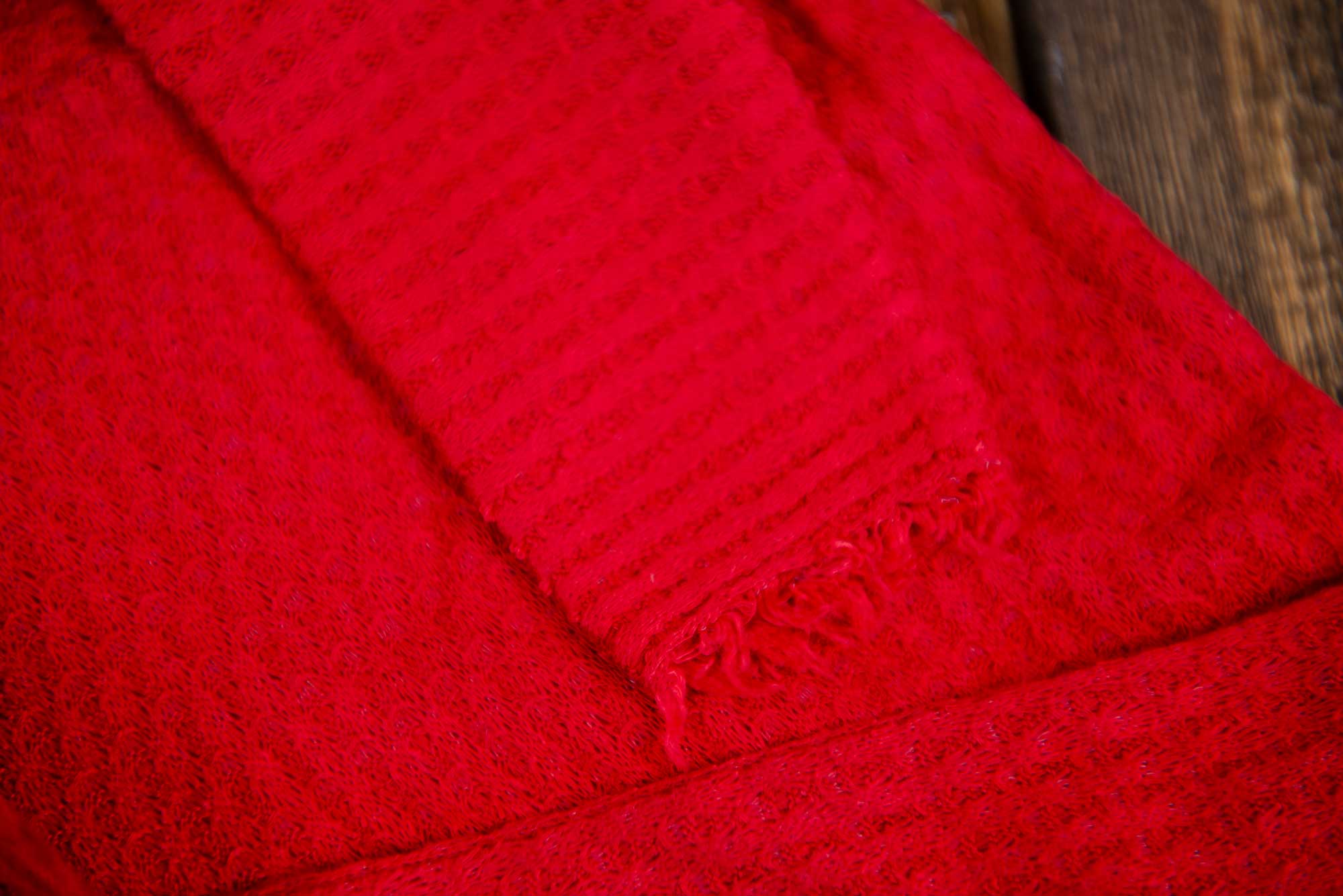 Footed Pajamas - Perforated - Red