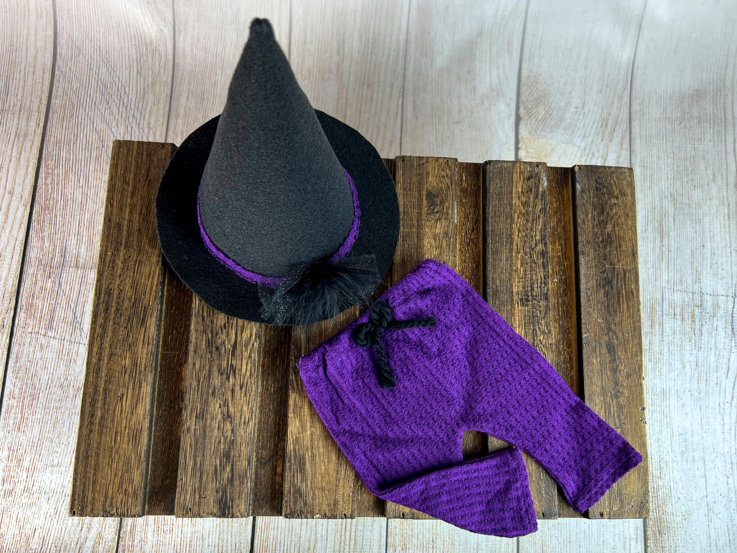 SET Baby Witch Hat and Pants - Plum