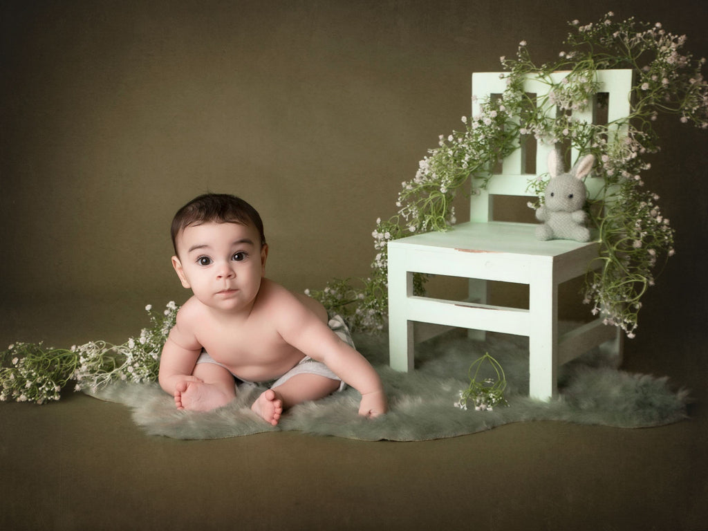 Small Wooden Harlow Chair - Light Aquamarine