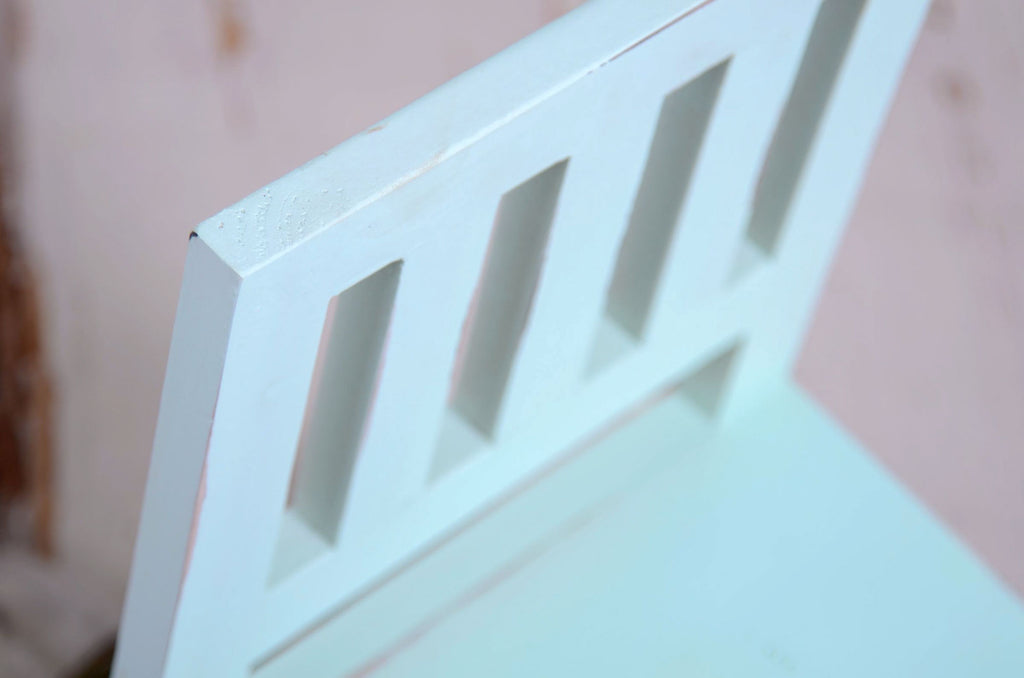 Small Wooden Harlow Chair - Light Aquamarine