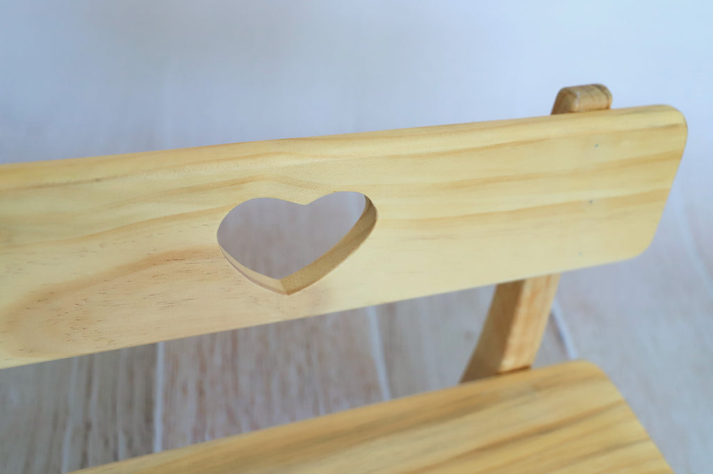 Park Bench - Heart Center - Natural