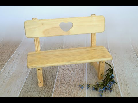 Park Bench - Heart Center - Natural