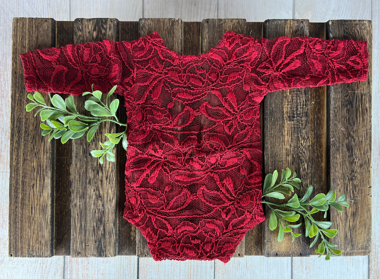 Lace Bodysuit - Red