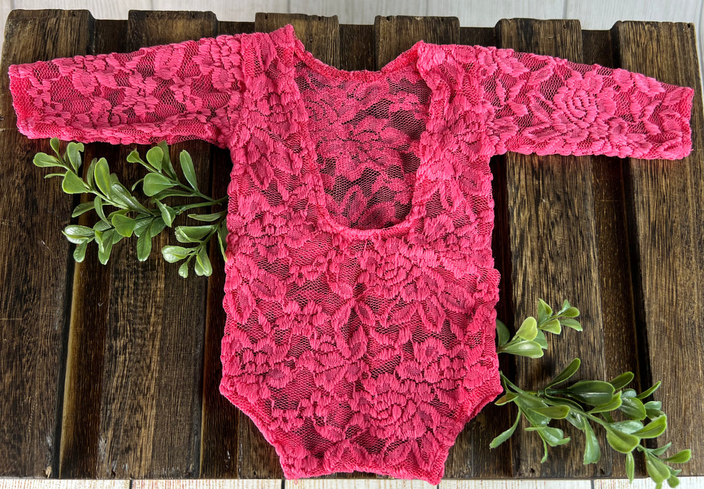 Lace Bodysuit - Coral