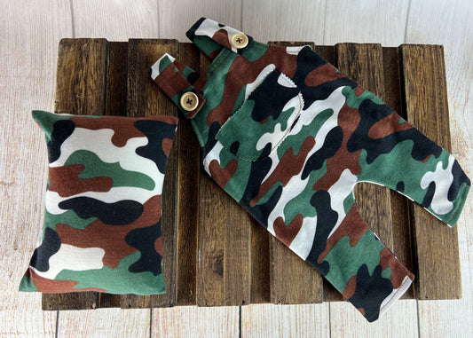 SET Overall and Mini Pillow - Camouflage #3
