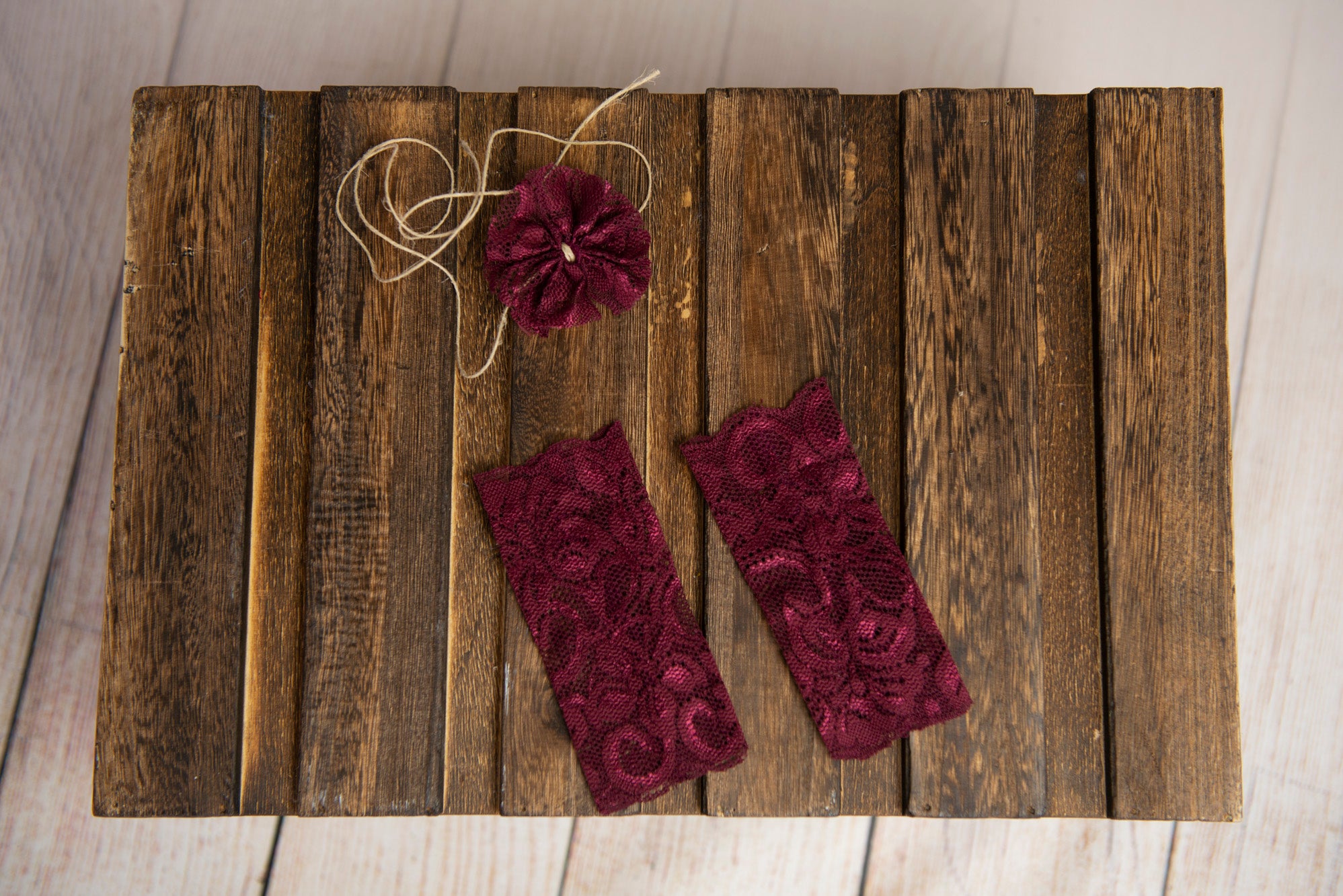 Burgundy leg outlet warmers