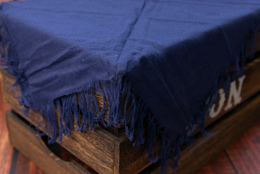 Linen Blanket - Navy