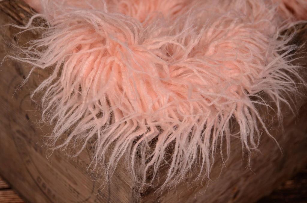 Mongolian Faux Fur - Pink-Newborn Photography Props