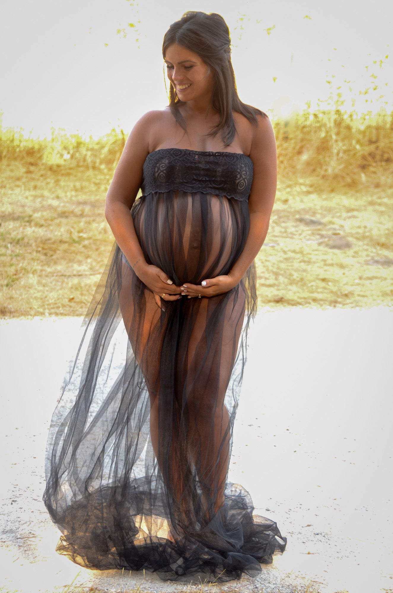 blue dress for baby girl Tulle Dress Black
