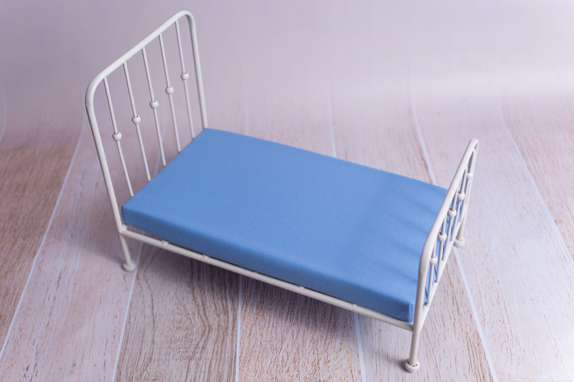 Mattress with Cover - Textured - Light Indigo