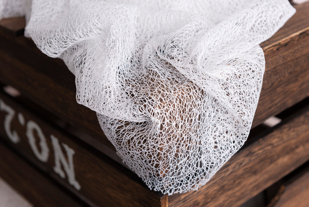 Mesh Lace Baby Wrap - White