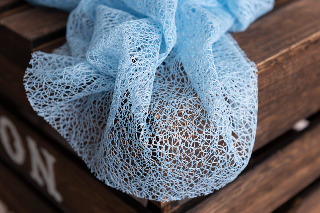 Mesh Lace Baby Wrap - Cloud