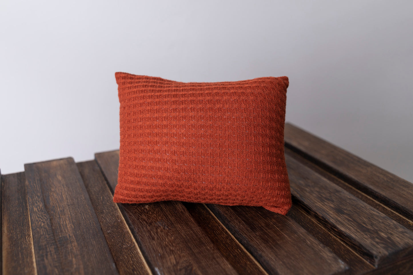 Mini Pillow with Cover - Perforated - Rust