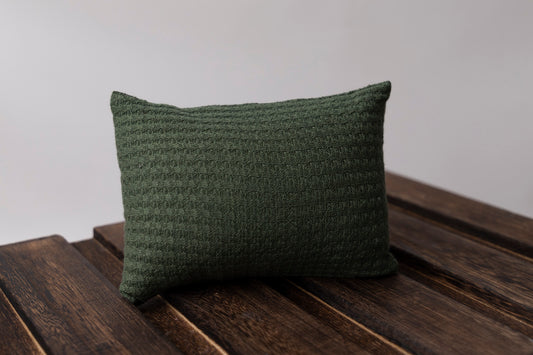 Mini Pillow with Cover - Perforated - Olive