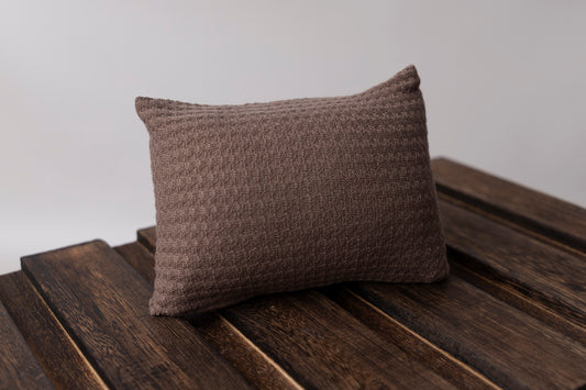 Mini Pillow with Cover - Perforated - Mocha