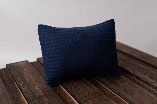 Mini Pillow with Cover - Perforated - Navy