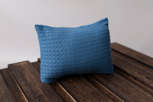 Mini Pillow with Cover - Perforated - Denim