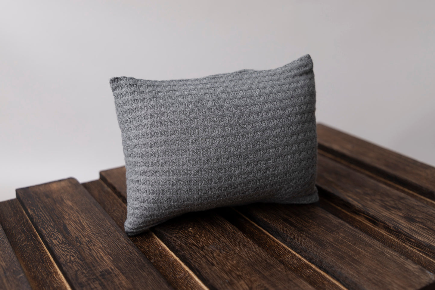 Mini Pillow with Cover - Perforated - Heather Gray