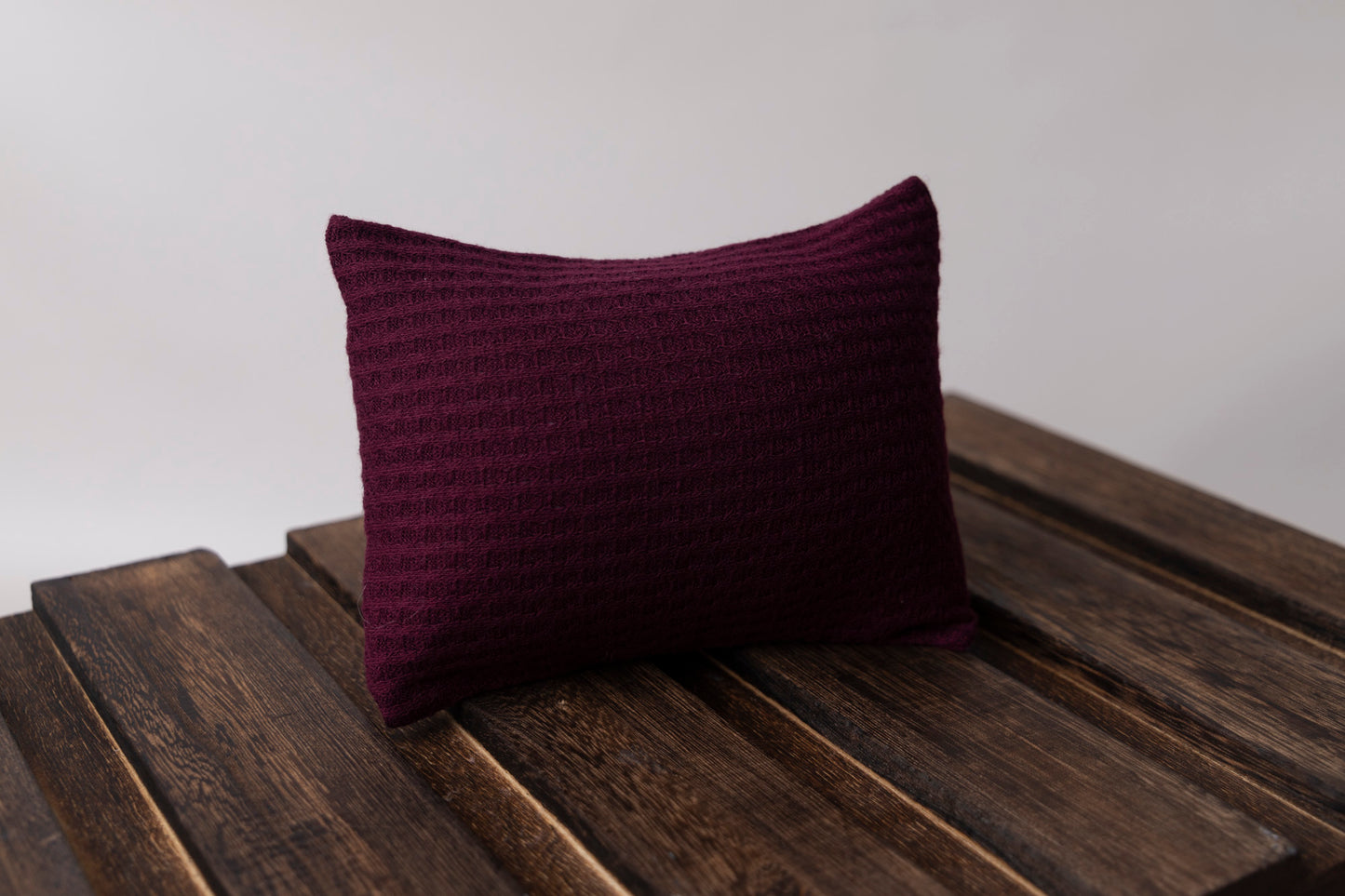 Mini Pillow with Cover - Perforated - Burgundy