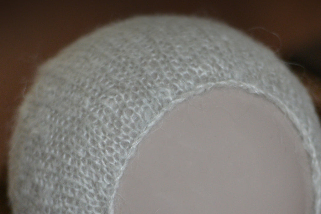 Mohair Bonnet - Pale Green-Newborn Photography Props