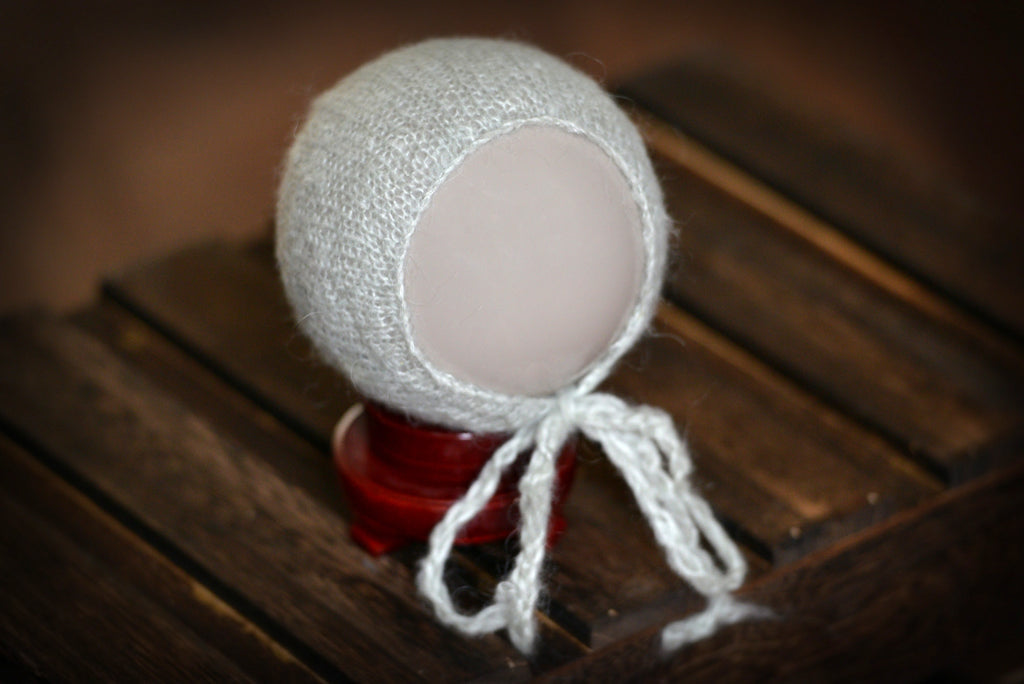 Mohair Bonnet - Pale Green-Newborn Photography Props