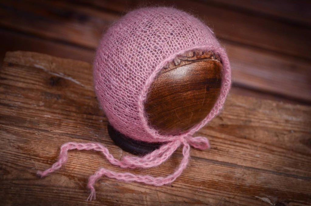 Mohair Bonnet - Pink-Newborn Photography Props